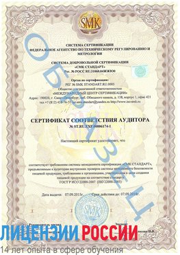 Образец сертификата соответствия аудитора №ST.RU.EXP.00006174-1 Нижний Новгород Сертификат ISO 22000